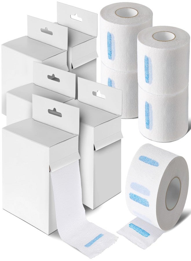 مارسبارك، ٥ لفات من شرائط ورقية للرقبة مع موزع معلق، لوازم حلاقة احترافية، شريط ورقي مطاطي للرقبة، أداة ملحقة لتصفيف الشعر في صالونات الحلاقة - Image 1